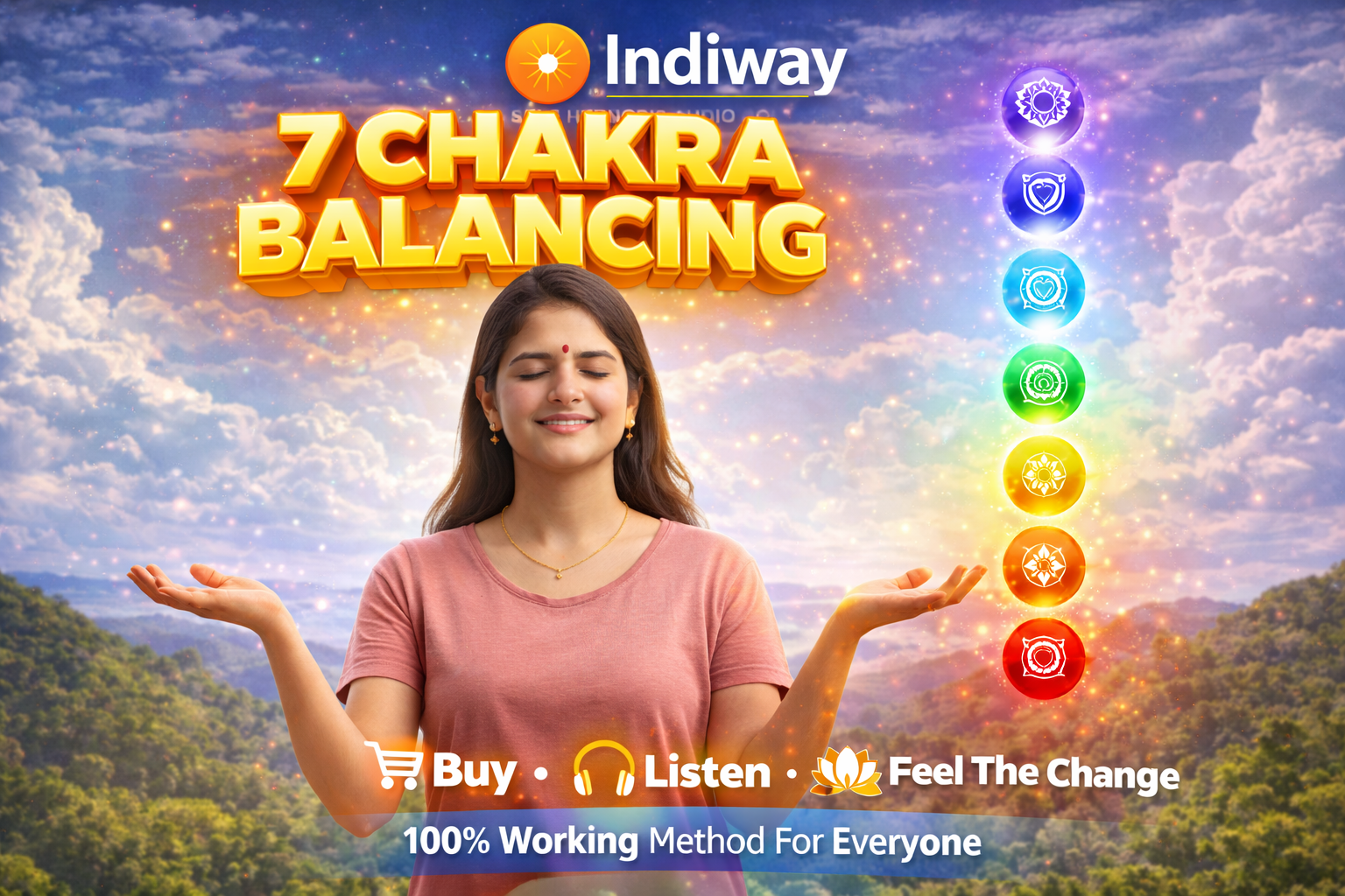 अपने मन का Reset Mode ( The Art of Inner Balance ), 7 Chakra Deep Sleep Hypnosis , ( Hindi )