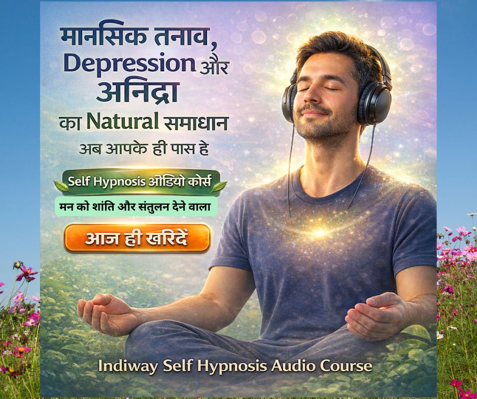 नींद आने तक बस सुनते रहो।  मानसिक तनाव, Depression और अनिद्रा  - Indiway Self Hypnosis Audio Course ( Hindi )